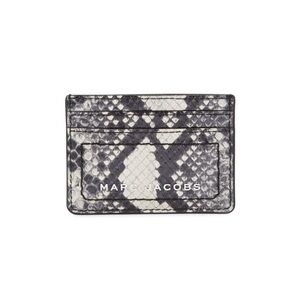 MARC JACOBS snakeskin embossed leather card holder wallet